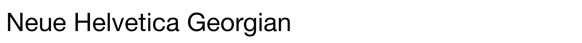 Neue Helvetica Georgian